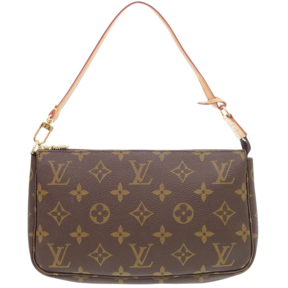 LOUIS VUITTON Authentic Brown Monogram Pochette Pouch